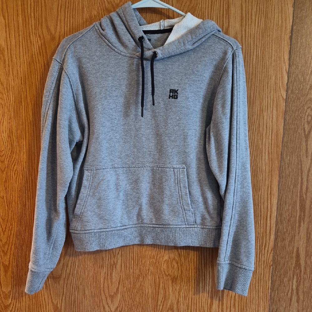 Gray Hoodie Semi Cropped with Logo